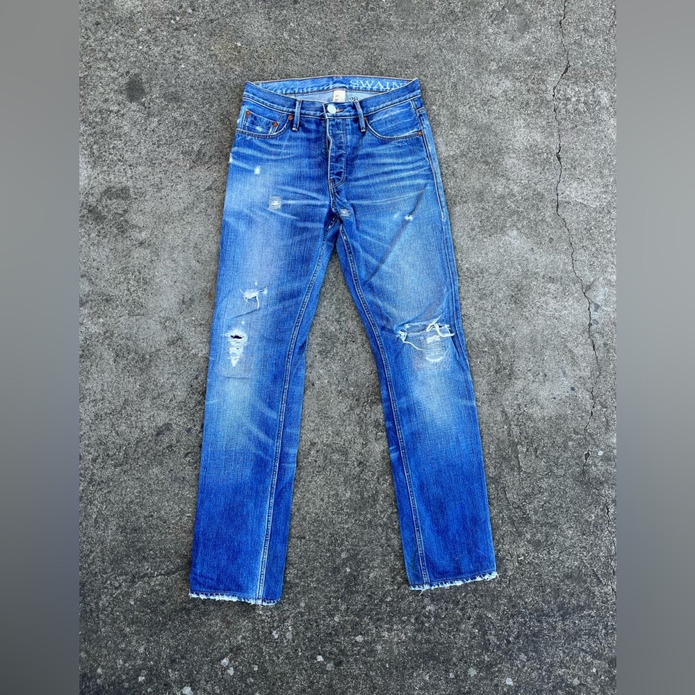 Burberry Blue Distressed Men Jeans